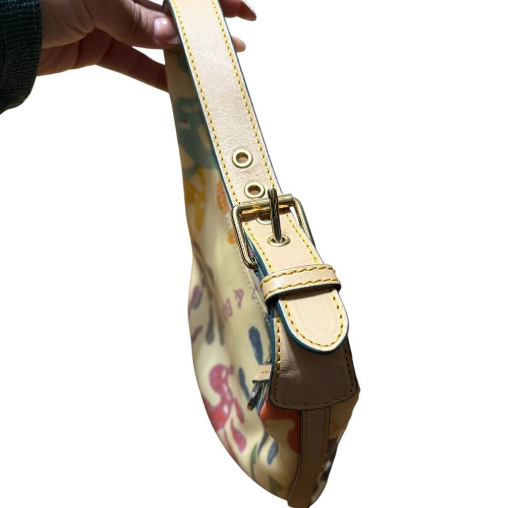 Vintage Y2K Dooney and Bourke Colorful Eclectic Handprint Mini Shoulder Bag - Picture 2 of 7